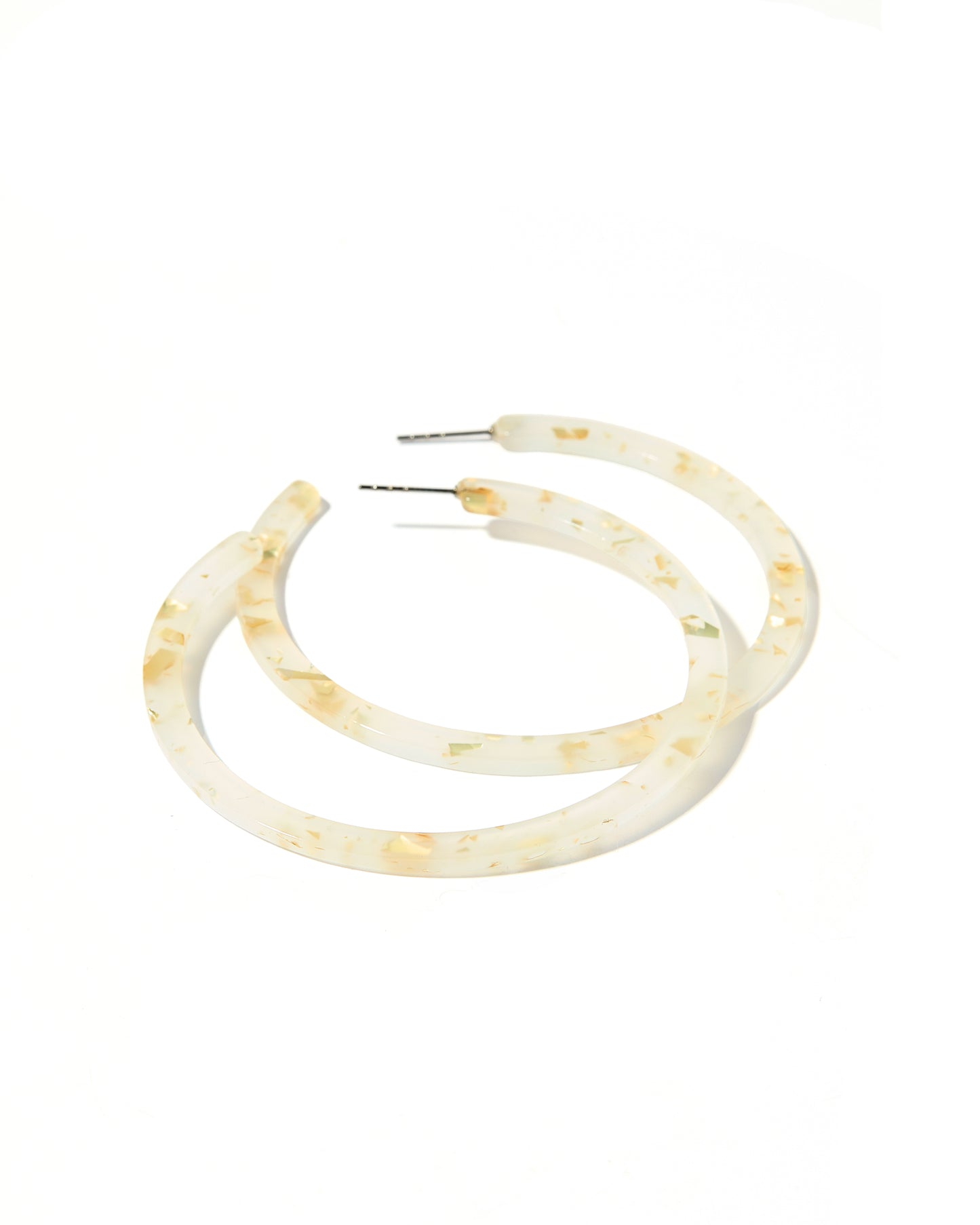 Holly Mega Hoop Earrings - Gold Confetti