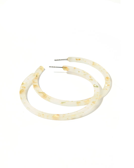 Holly Mega Hoop Earrings - Gold Confetti