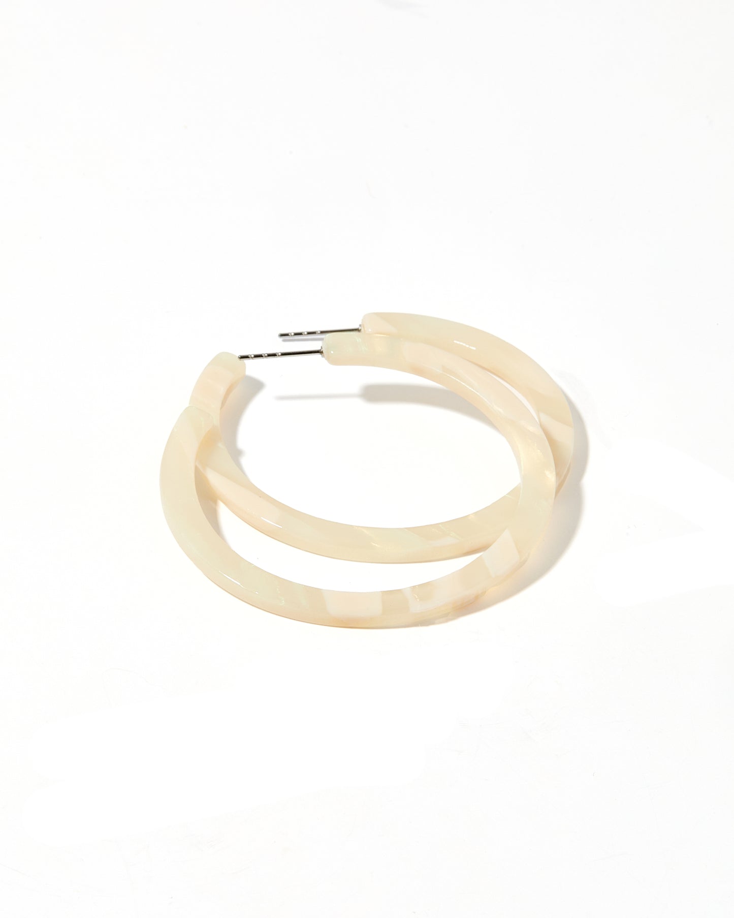 Holly Medium Hoop Earrings - Champagne Sparkle