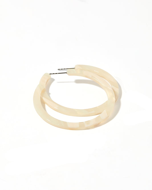 Holly Medium Hoop Earrings - Champagne Sparkle