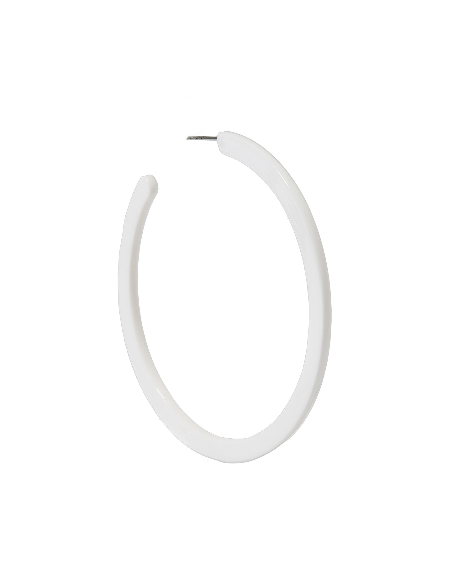 Holly Mega Hoop Earrings - True White