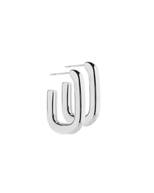 Danielle Hoop Earrings - Silver