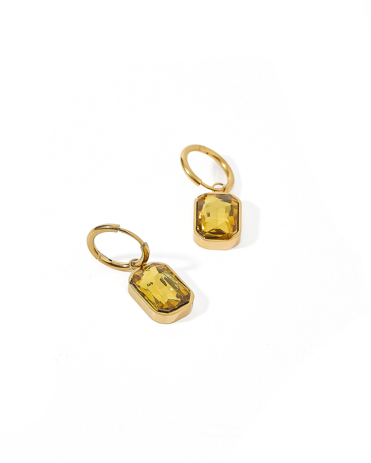 Huggie Charm Earrings - Diana Champagne