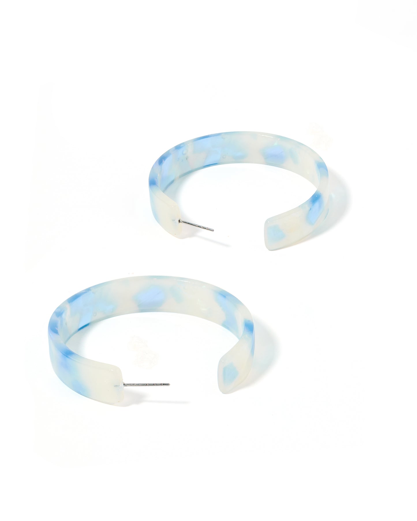 Ashley - Medium Hoop - Blueberry Clouds - Earrings