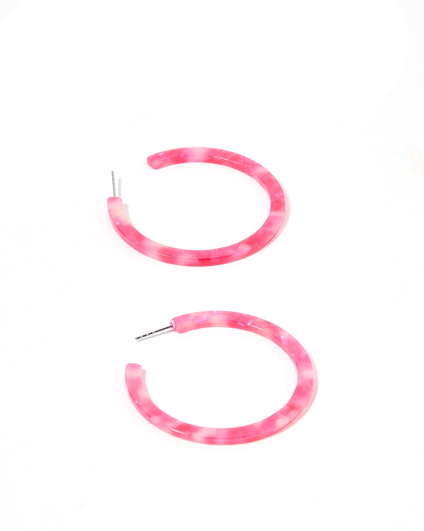 Holly Medium Hoop Earrings - Pink Party Punch
