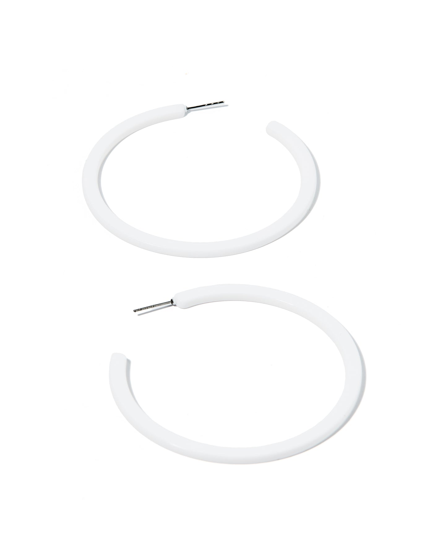 Holly Mega Hoop Earrings - True White