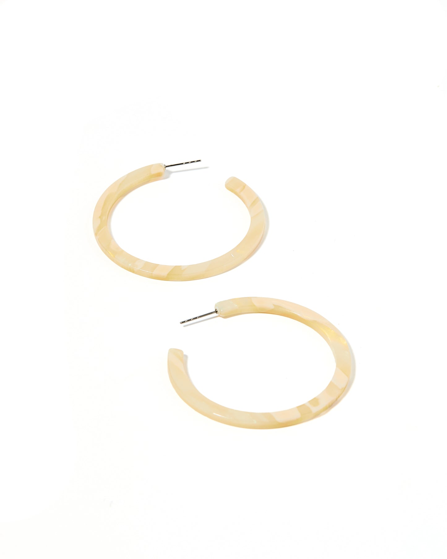 Holly Medium Hoop Earrings - Champagne Sparkle