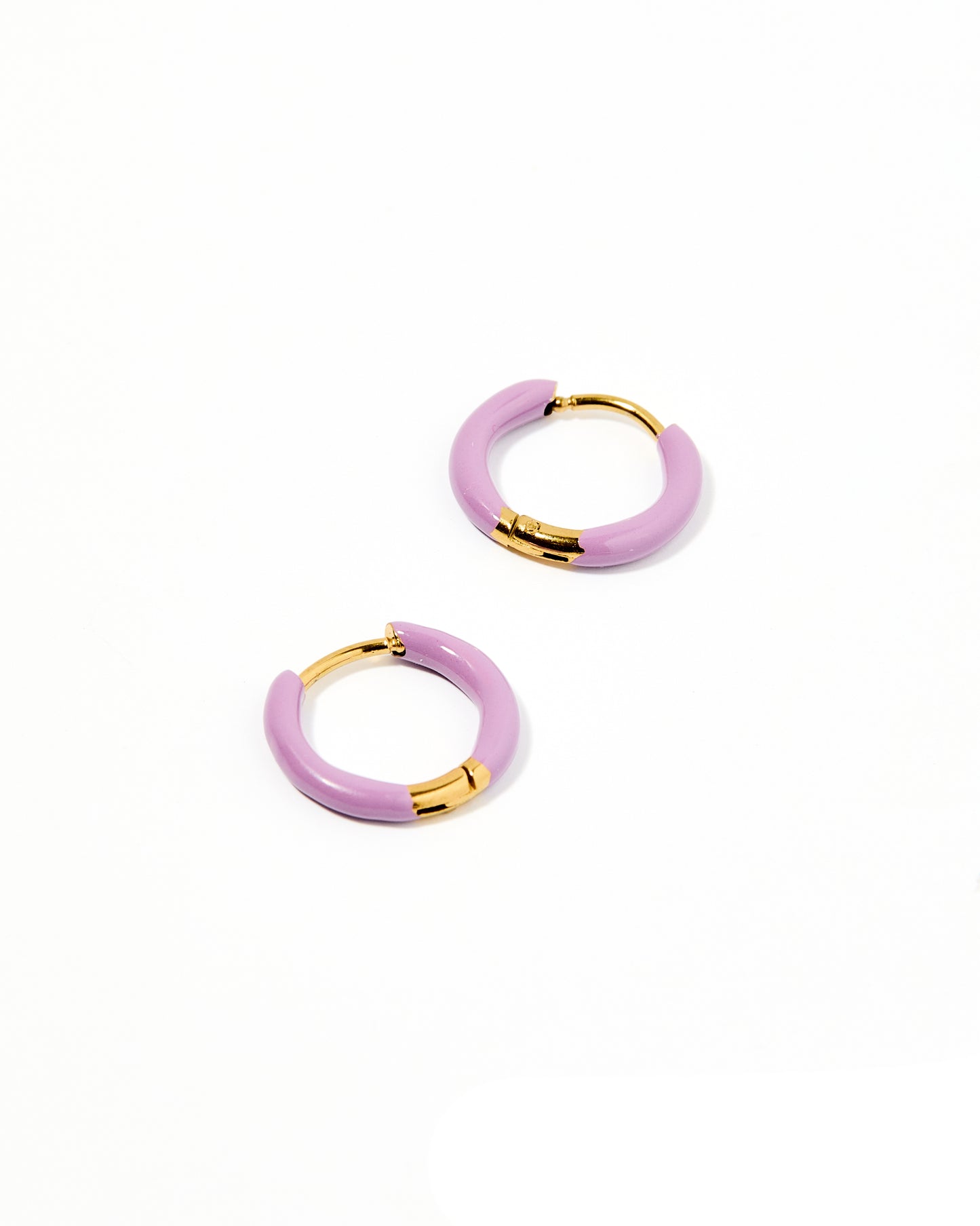 Huggie Earrings - Scarlett Hoop Purple 12mm