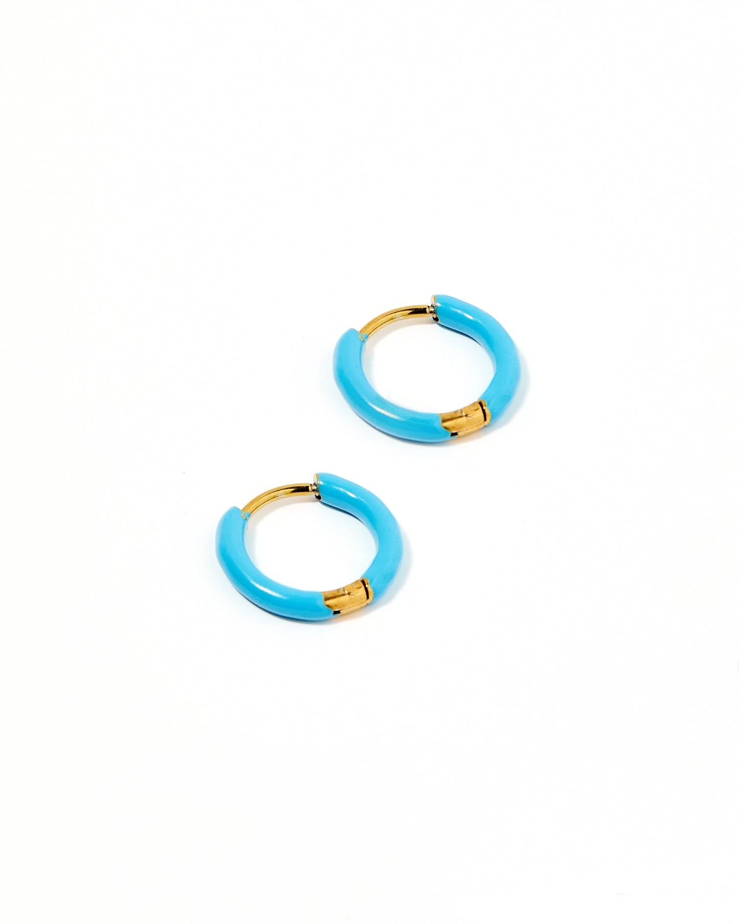 Huggie Earrings - Scarlett Hoop Blue 10mm