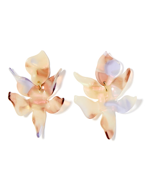Flora Statement Earrings - Lavender Honey