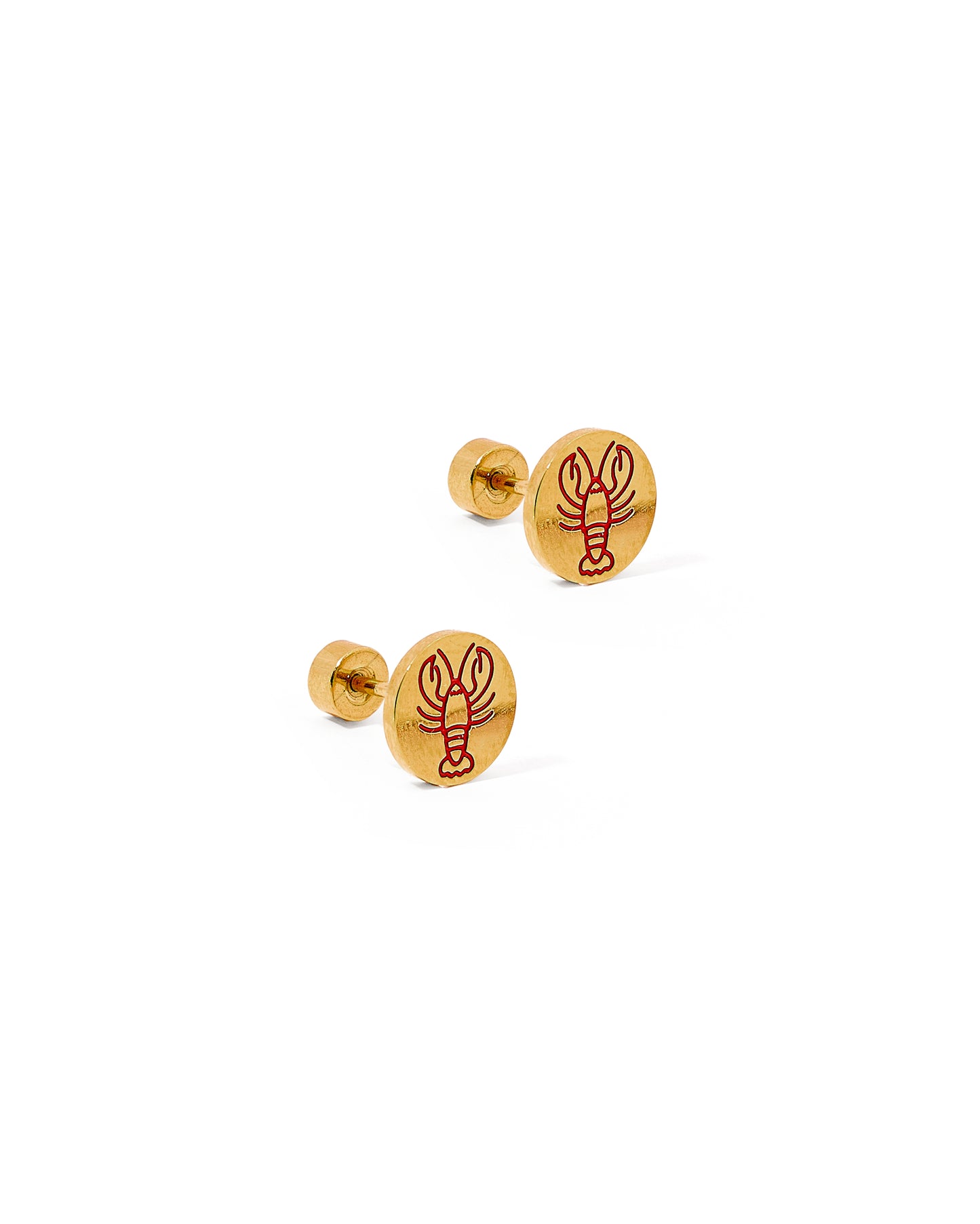 Screwback Stud Earrings - Lobster