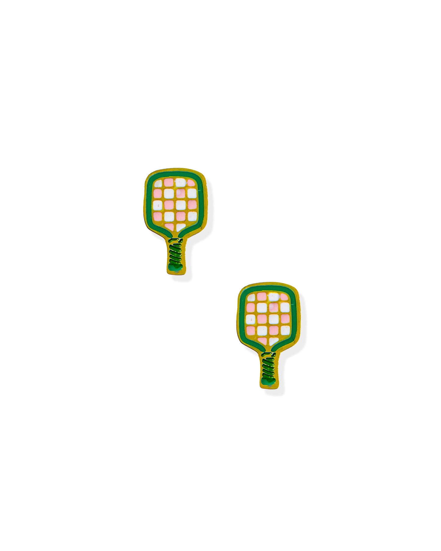 Screwback Stud Earrings - Pickleball