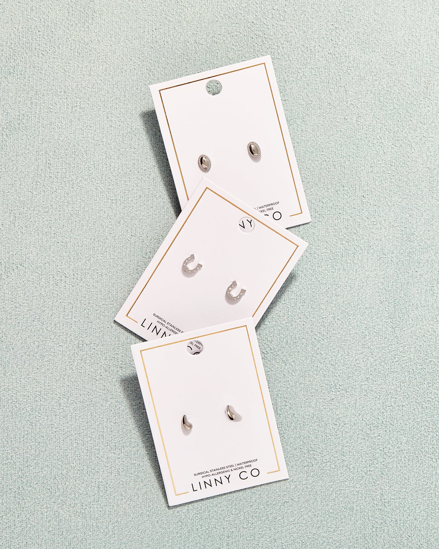 Screwback Stud Earrings - Emma Silver