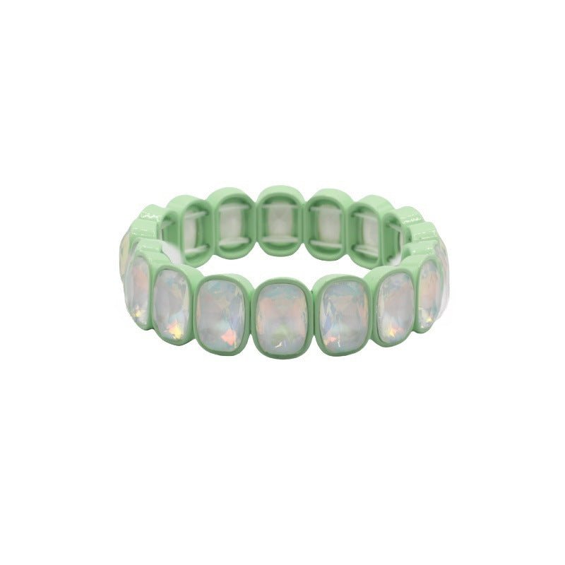 Bracelet - Candy Gem Oval Mint - Shop LINNY CO
