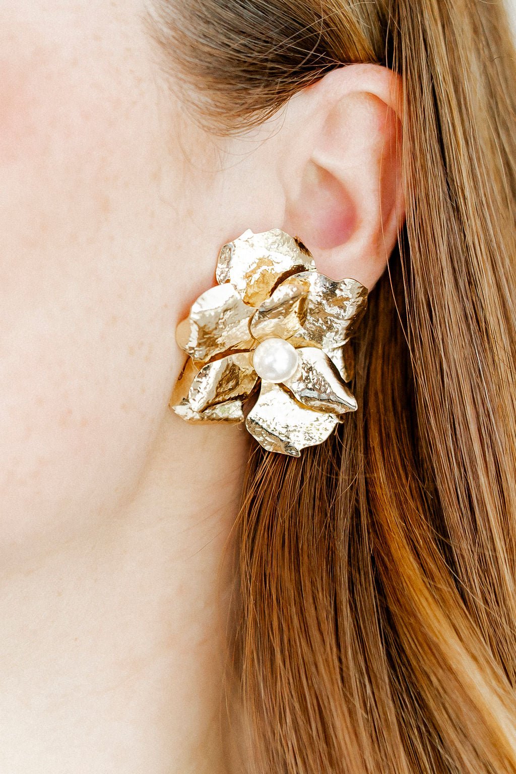 Bridget Flower Statement Earrings - LINNY CO WholesaleMetals