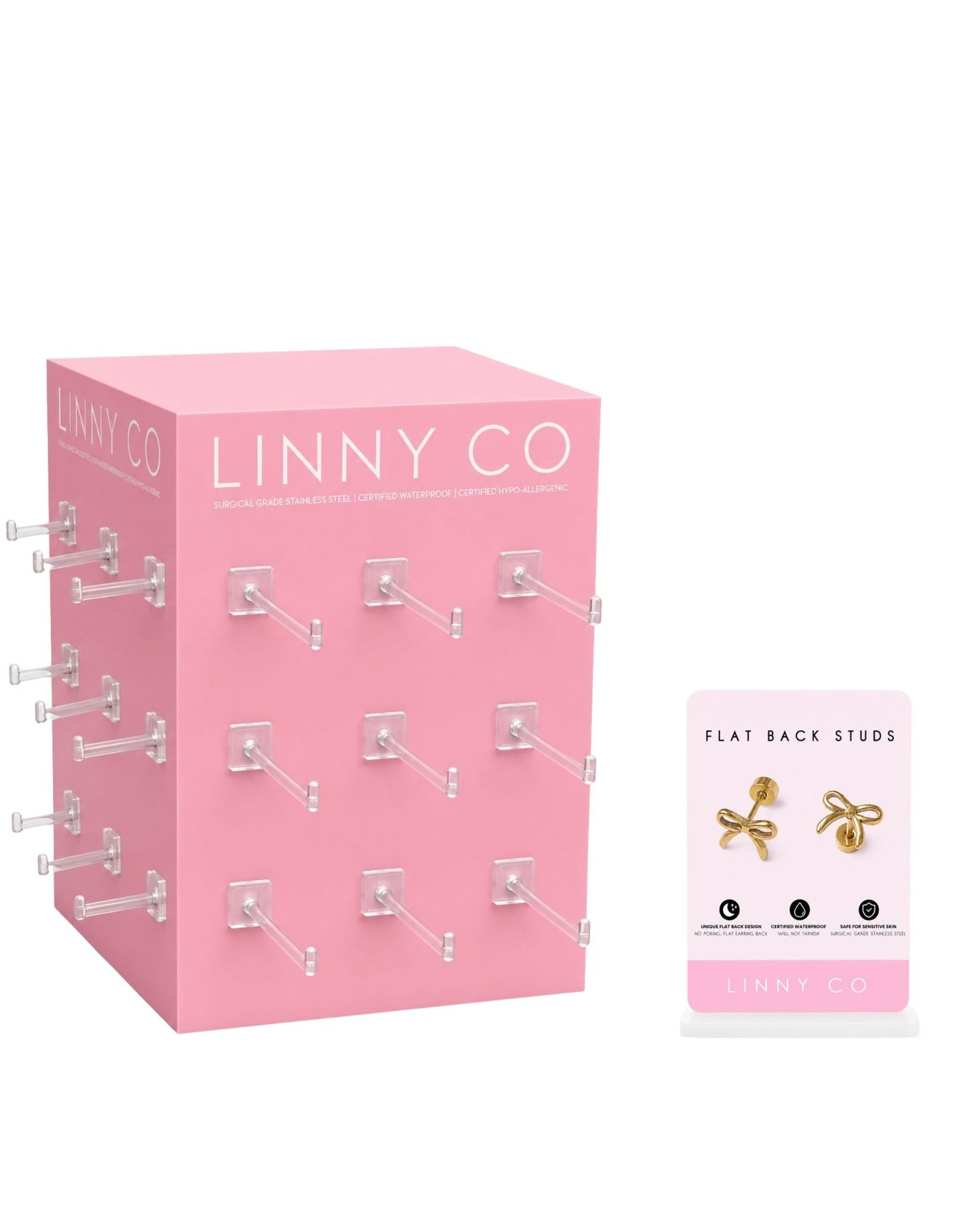 Display Bundle - 36 Hook Spinner Display and Counter Sign - $75 - LINNY CO WholesaleJewelry Holder