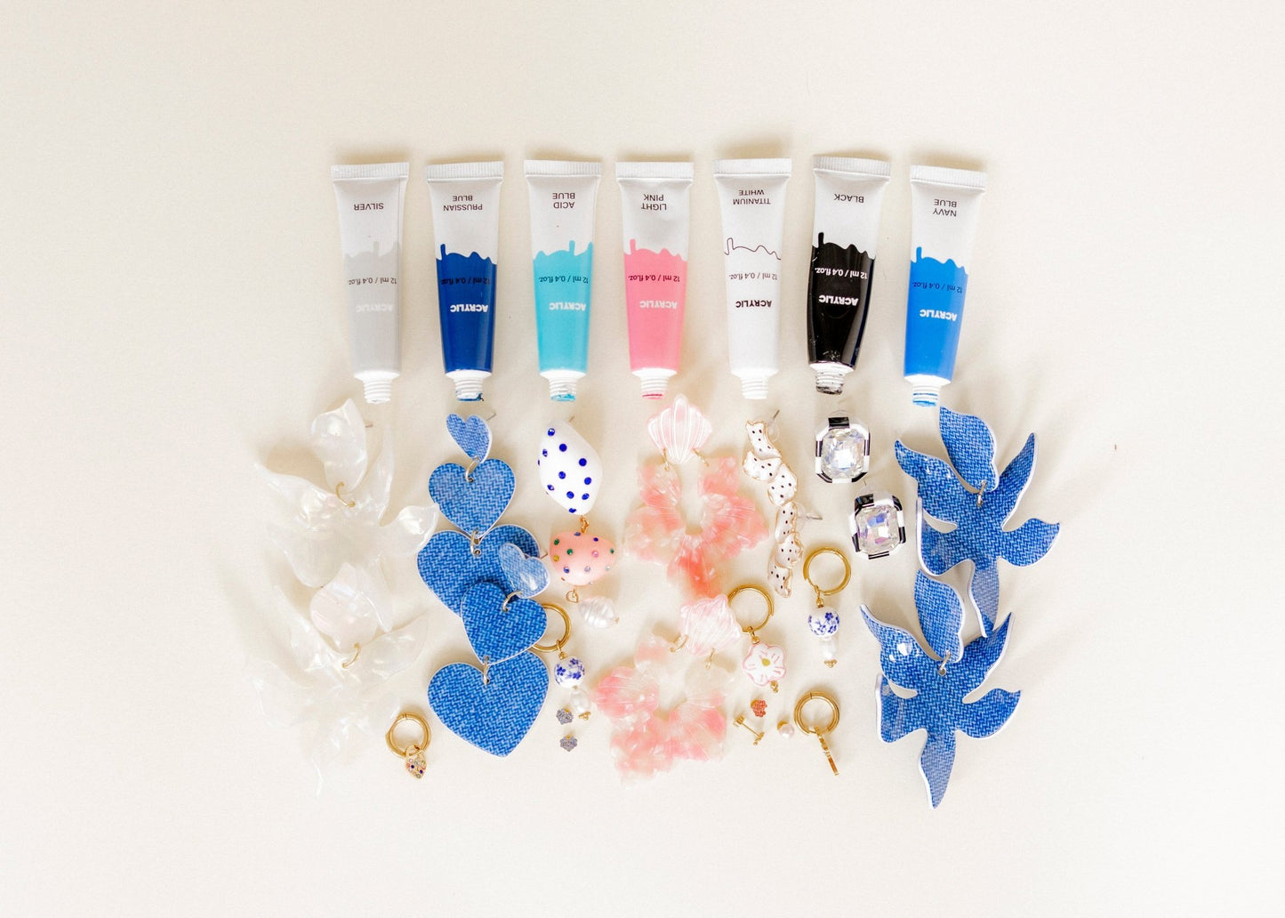 Flora Statement Earrings - Cloud Dancer - LINNY CO WholesaleAcetate