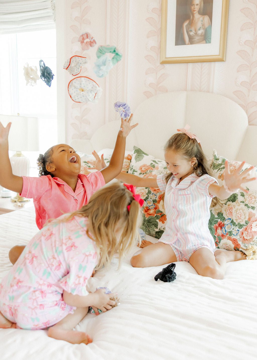 Hair Scrunchie Greer - Eyelet Black - LINNY CO WholesaleHair Accessories