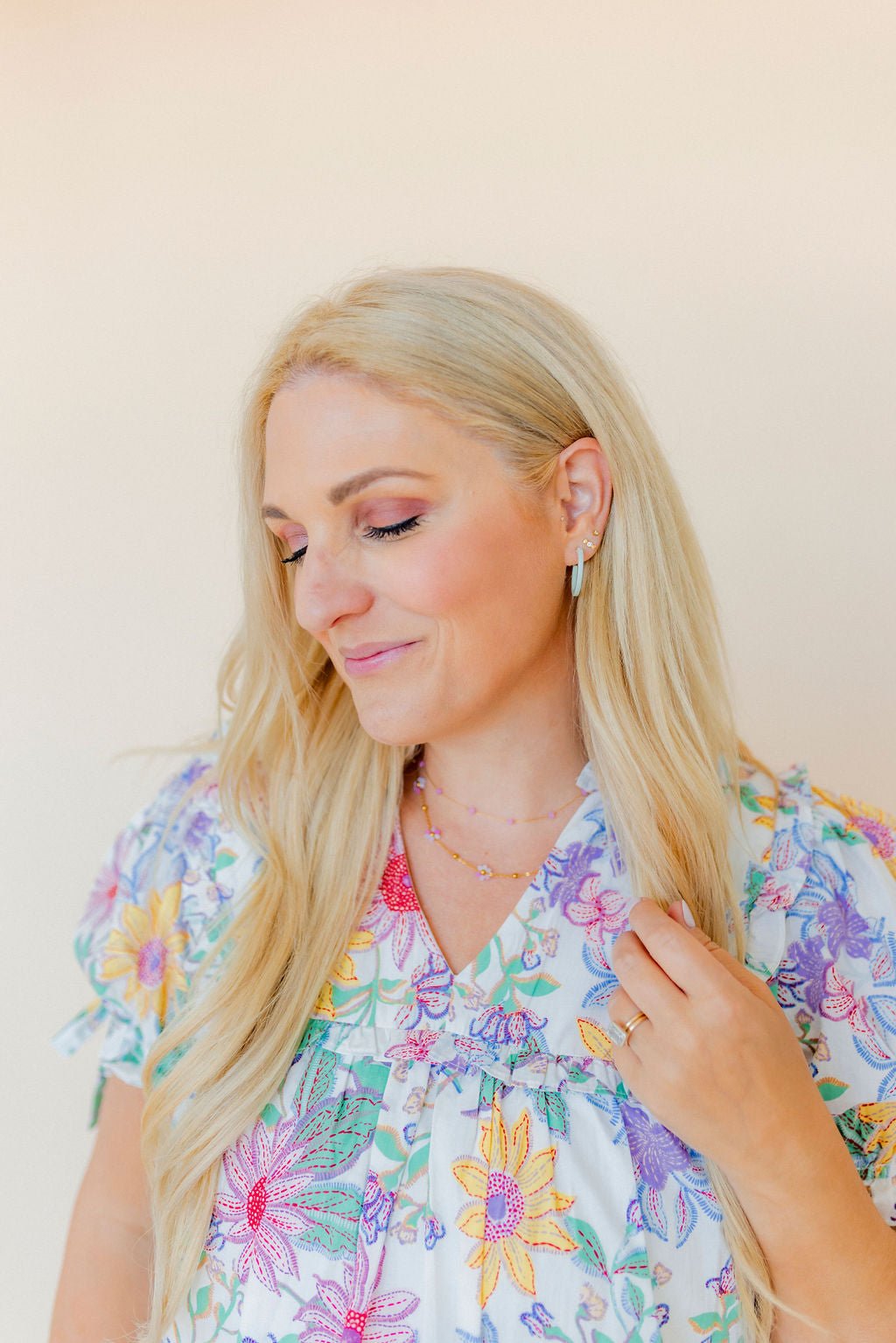 Holly Mini Hoop Earrings - Spearmint Green - LINNY CO WholesaleAcetate