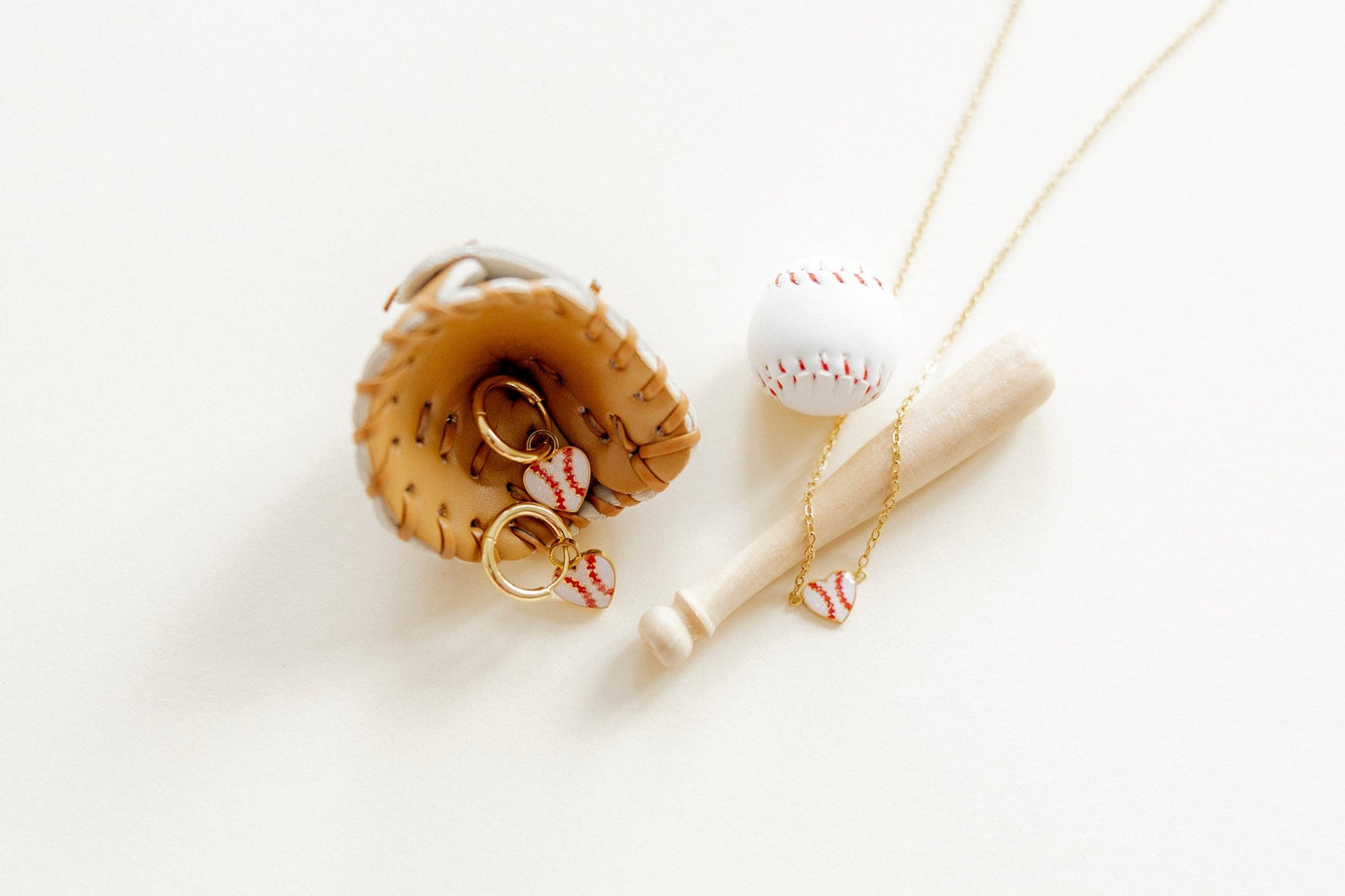 Huggie Charm Earrings - Baseball - LINNY CO WholesaleEarrings