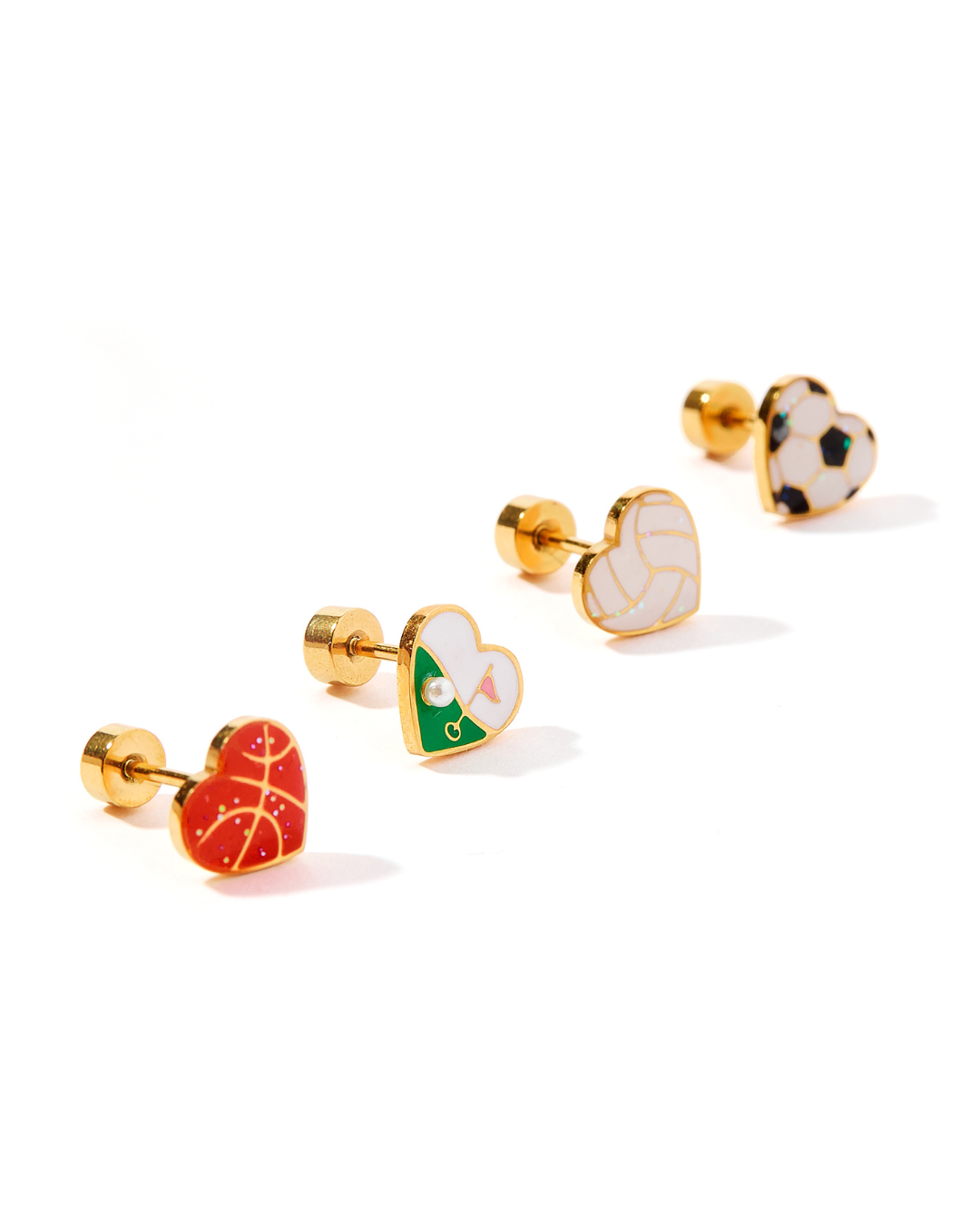 Screwback Stud Earrings - Golf Par-Tee