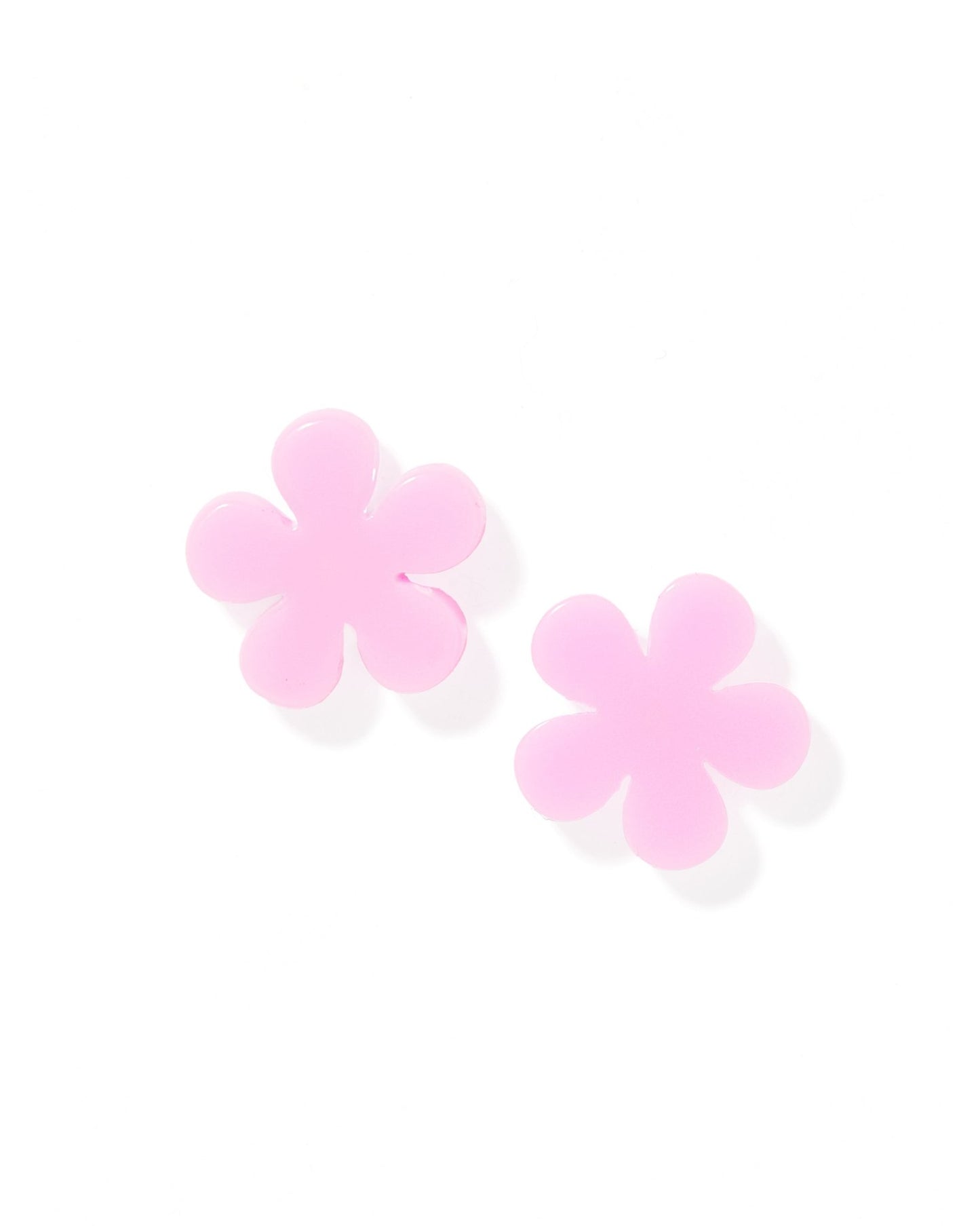 Jenna Flower Stud - Bubble Gum Pink - Earrings - LINNY CO WholesaleAcetate
