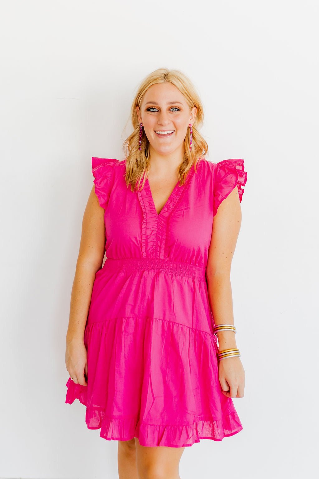 Keli - Pink Multi - Earrings - LINNY CO WholesaleAcetate