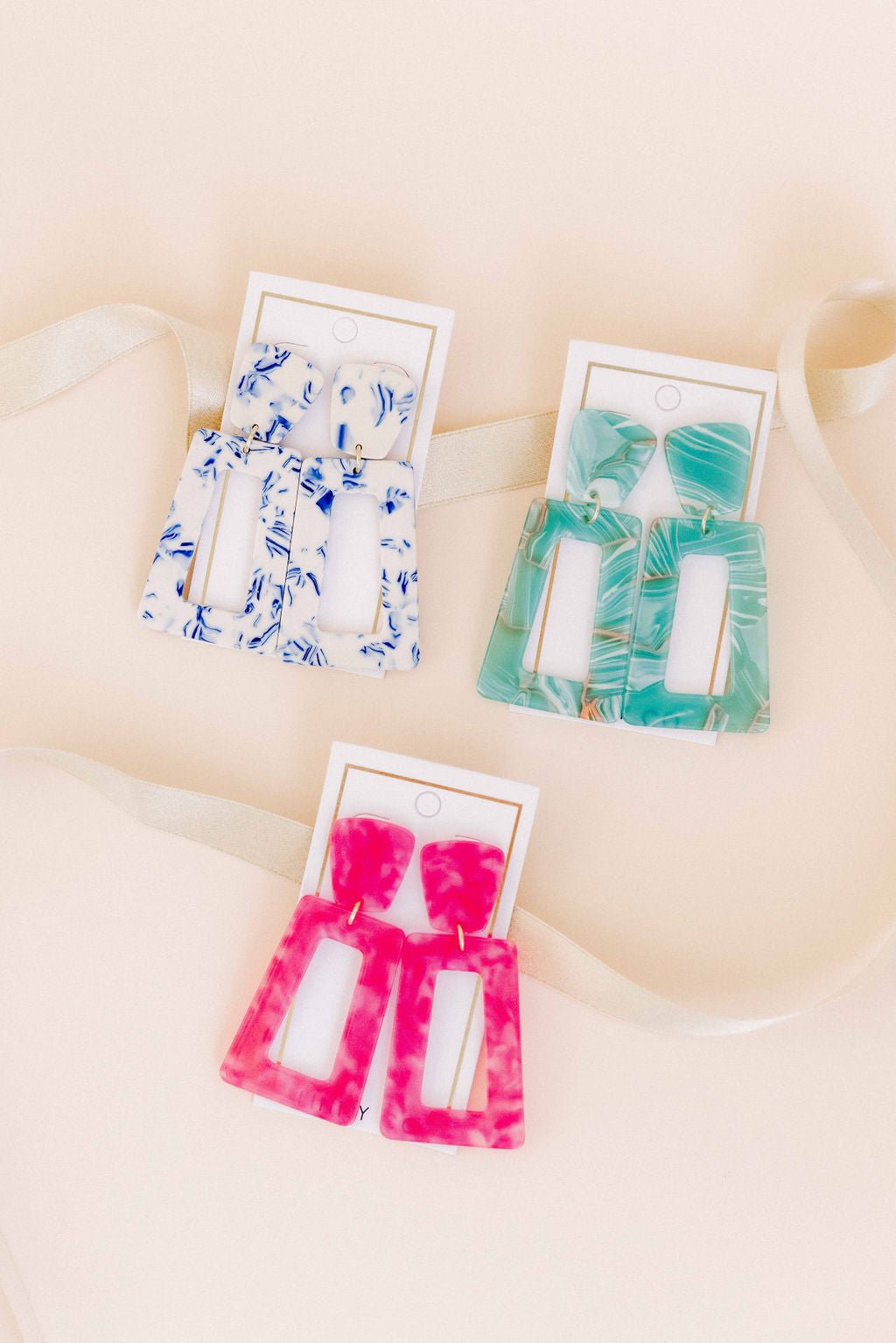 Kennedy Statement Earrings - Cosmic Pink - LINNY CO WholesaleAcetate