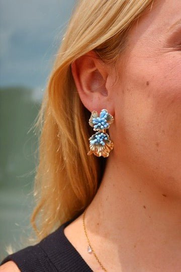 Melinda Hoop - Blue - LINNY CO WholesaleMetal