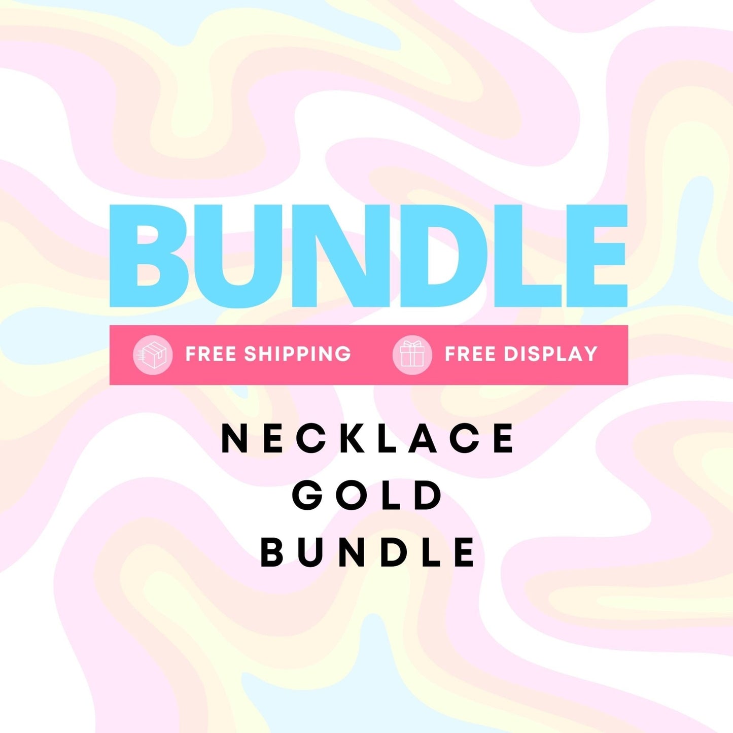 Necklace Bundle Gold_0626 - LINNY CO Wholesale