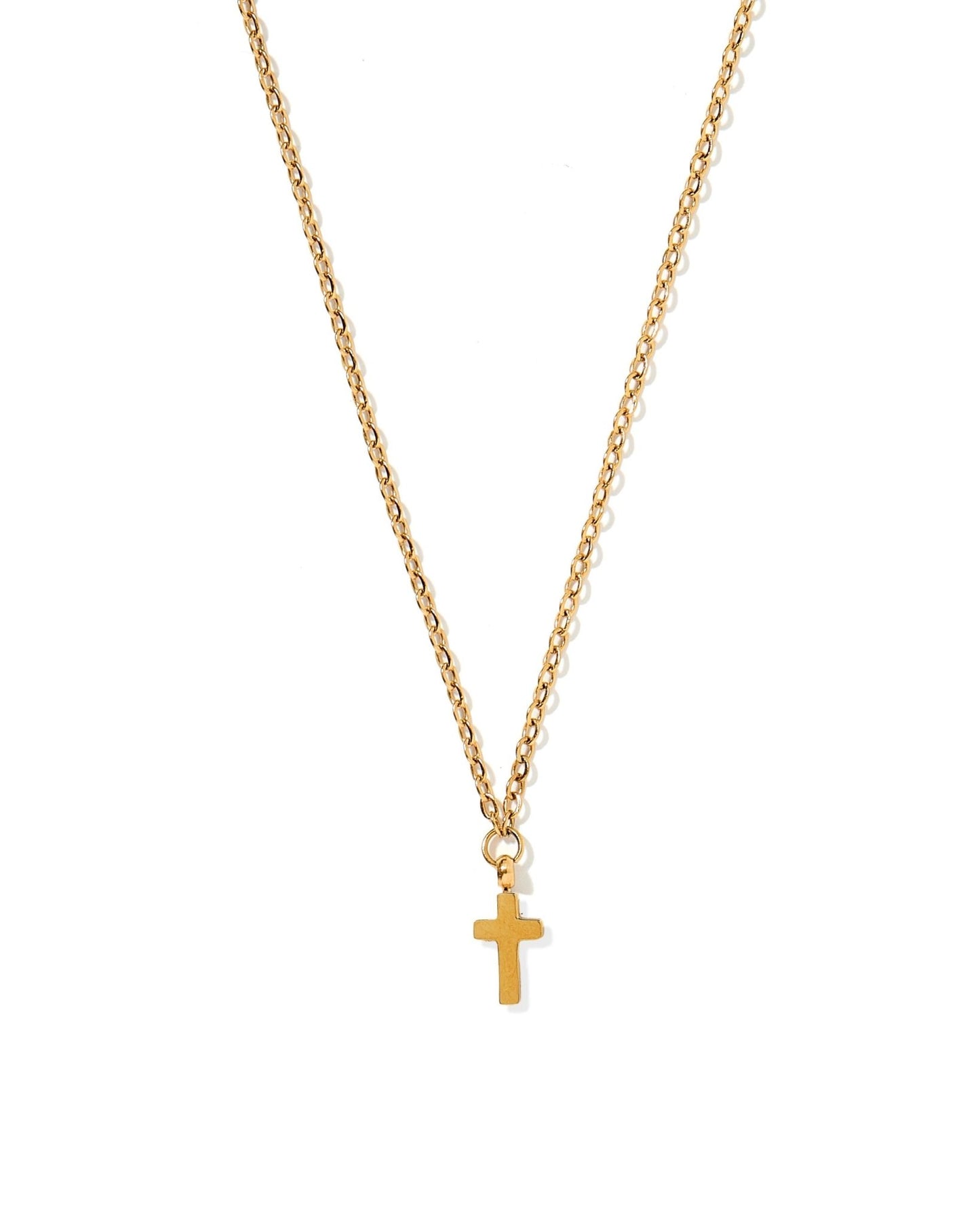 Necklace - Catherine Cross Gold - LINNY CO Wholesale