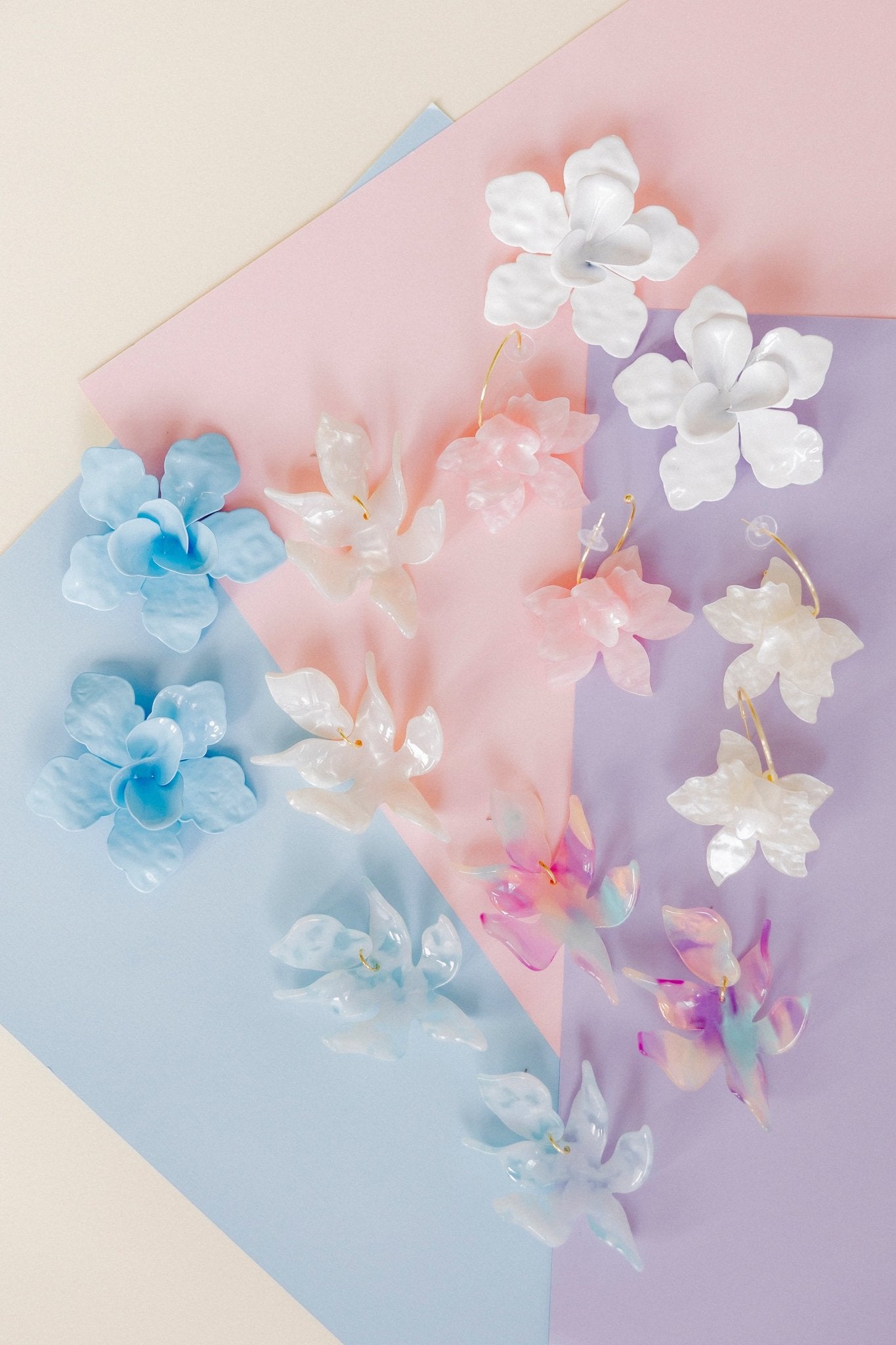 Rosalie Statement Earrings - Pink - LINNY CO WholesaleMetal