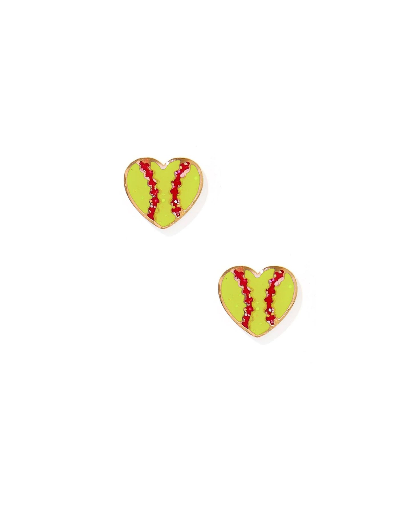 Screwback Stud Earrings - Softball