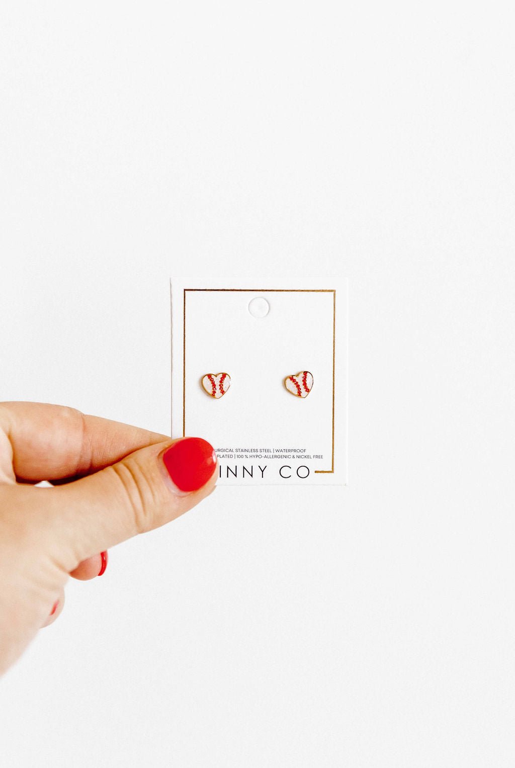 Screwback Stud Earrings - Baseball - LINNY CO WholesaleStuds