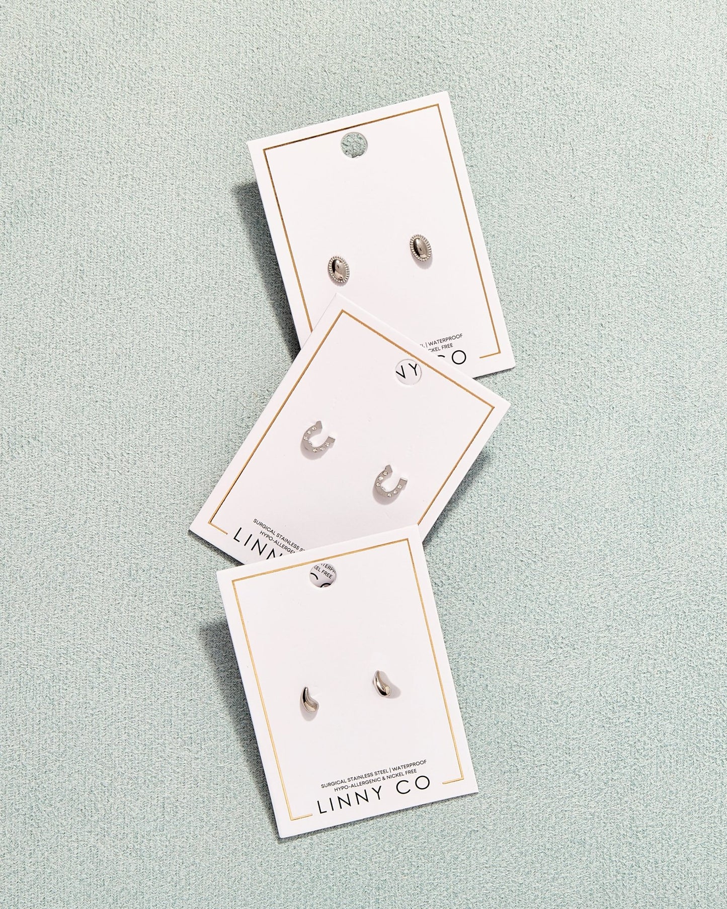 Screwback Stud Earrings - Drew Oval Silver - LINNY CO WholesaleStuds