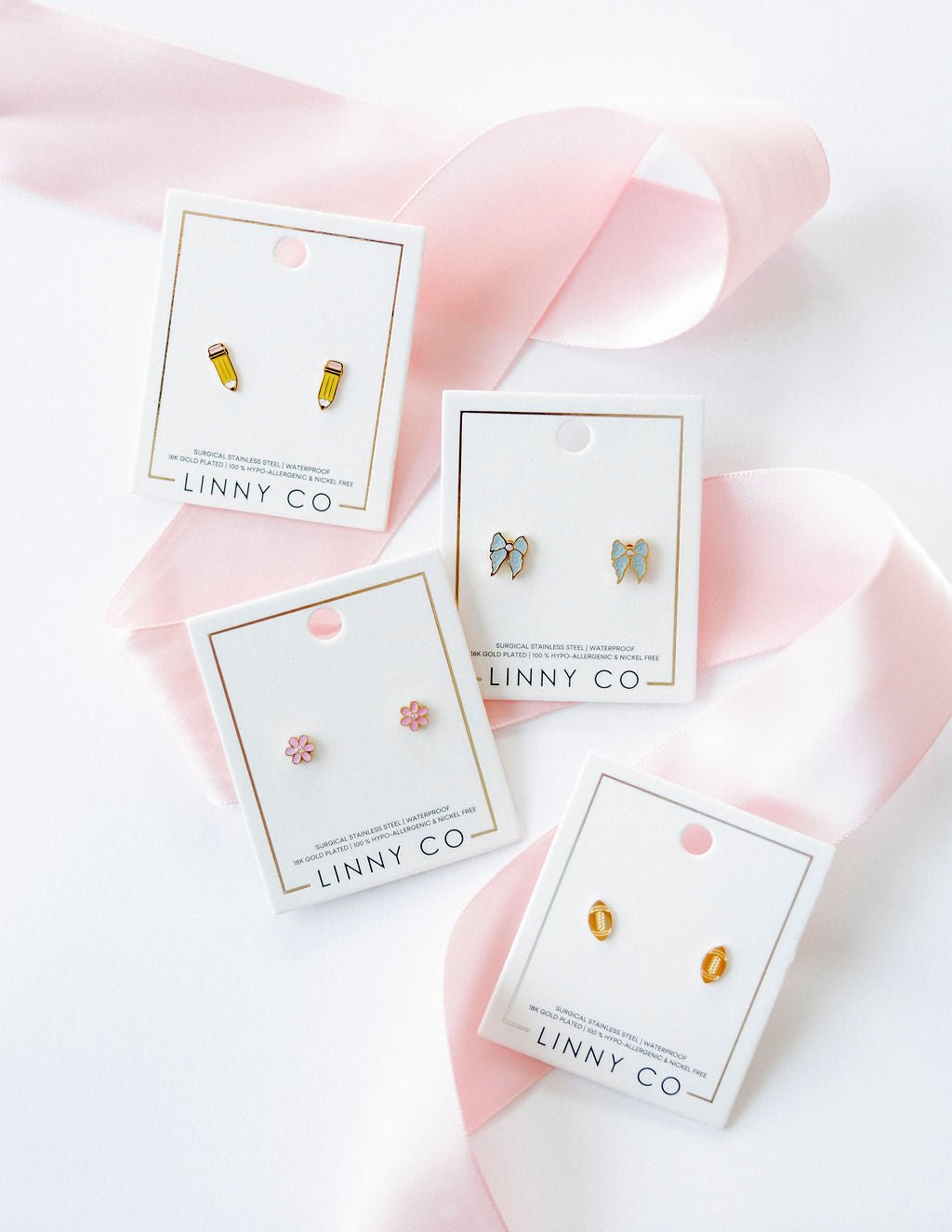 Screwback Stud Earrings - Finley Bow - LINNY CO WholesaleStuds