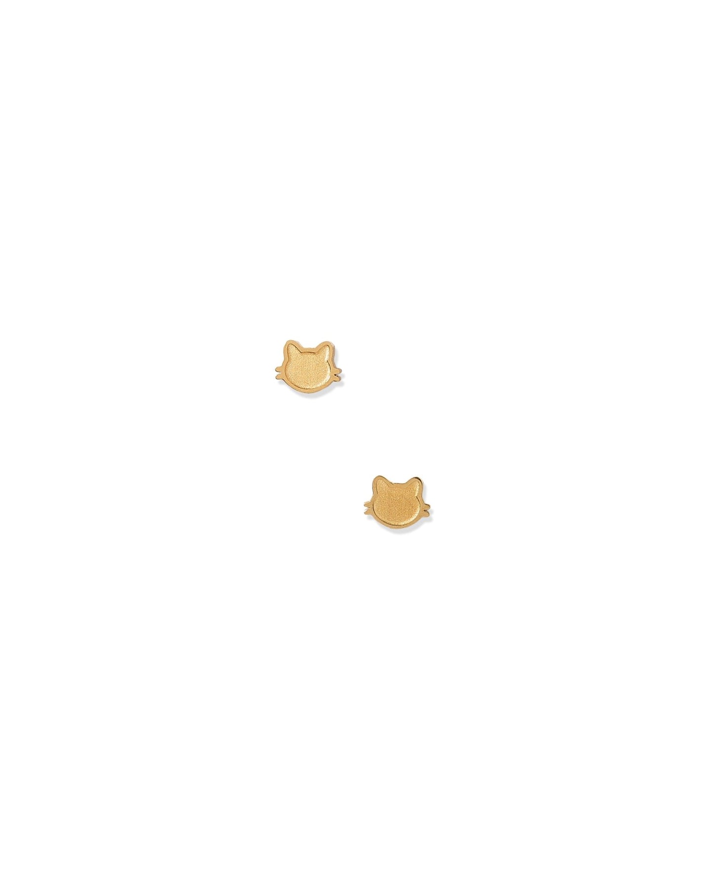 Screwback Stud Earrings - Kitty Cat Gold - LINNY CO WholesaleStuds