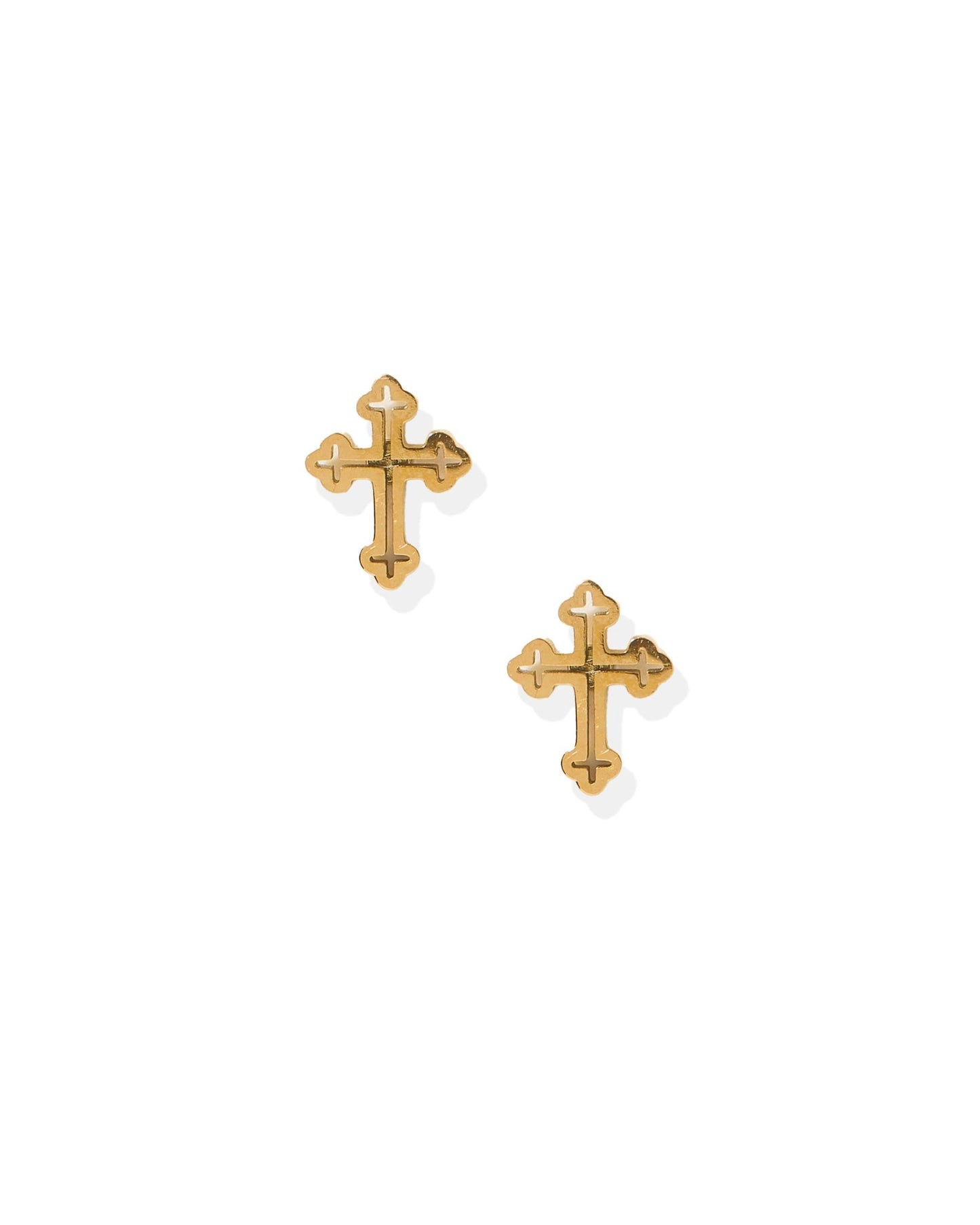 Screwback Stud Earrings - Latin Cross Gold - LINNY CO WholesaleStuds