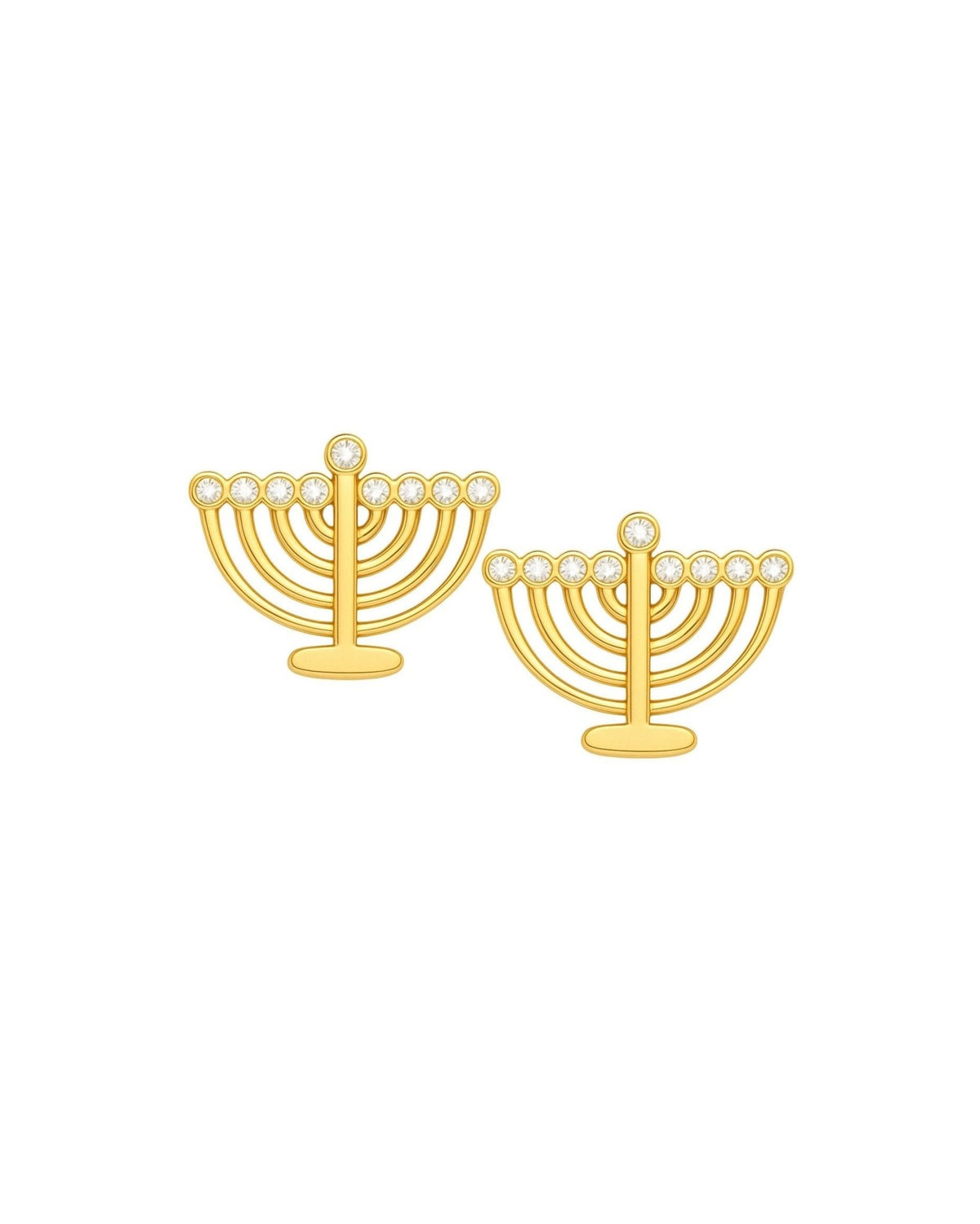 Screwback Stud Earrings - Menorah - LINNY CO WholesaleStuds