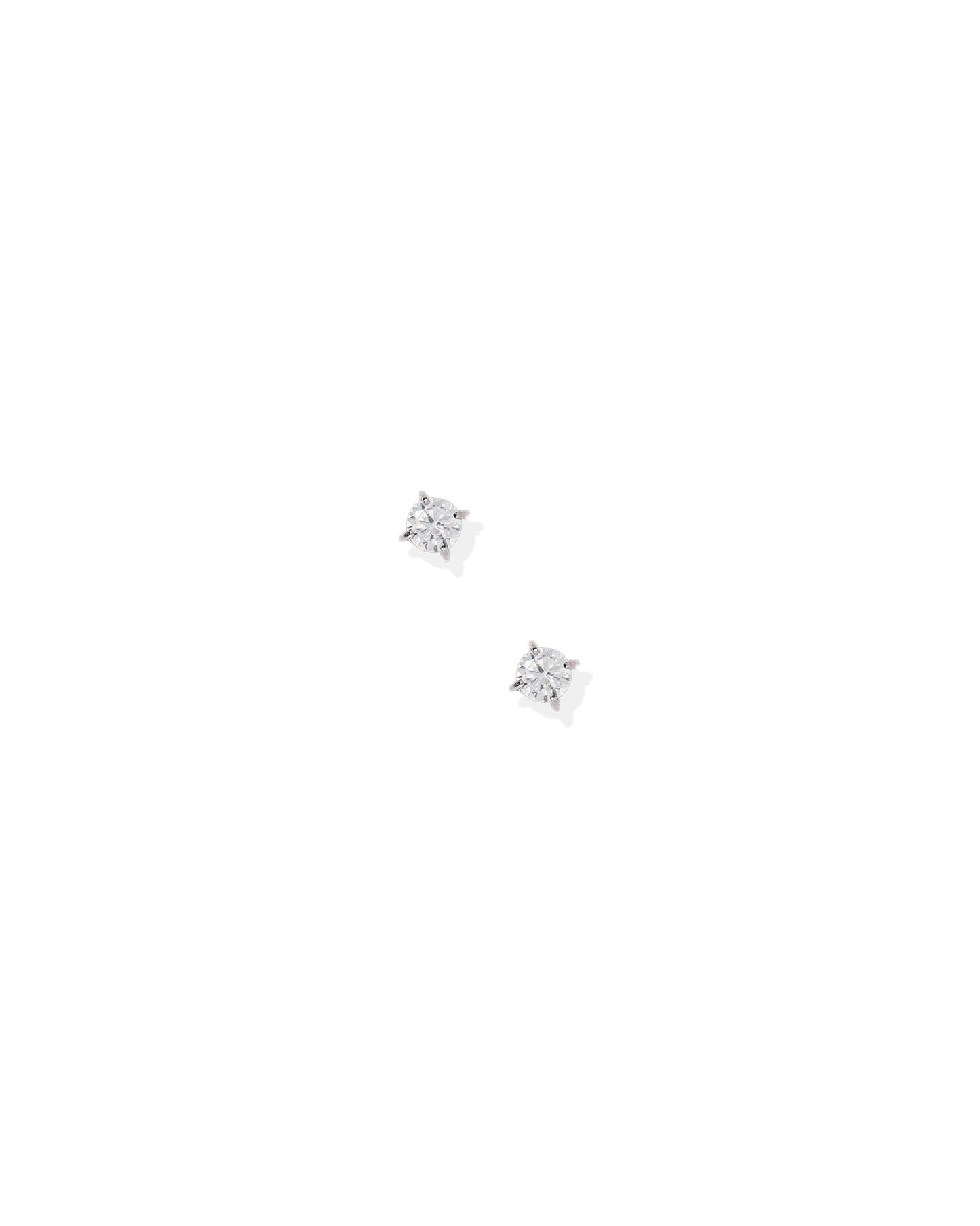 Screwback Stud Earrings - Micro Teagan CZ Silver - LINNY CO Wholesale