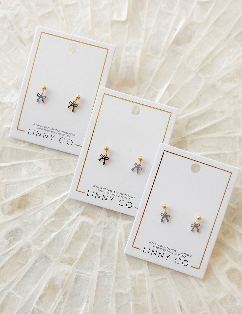 Screwback Stud Earrings - Millie Bow - LINNY CO WholesaleStuds