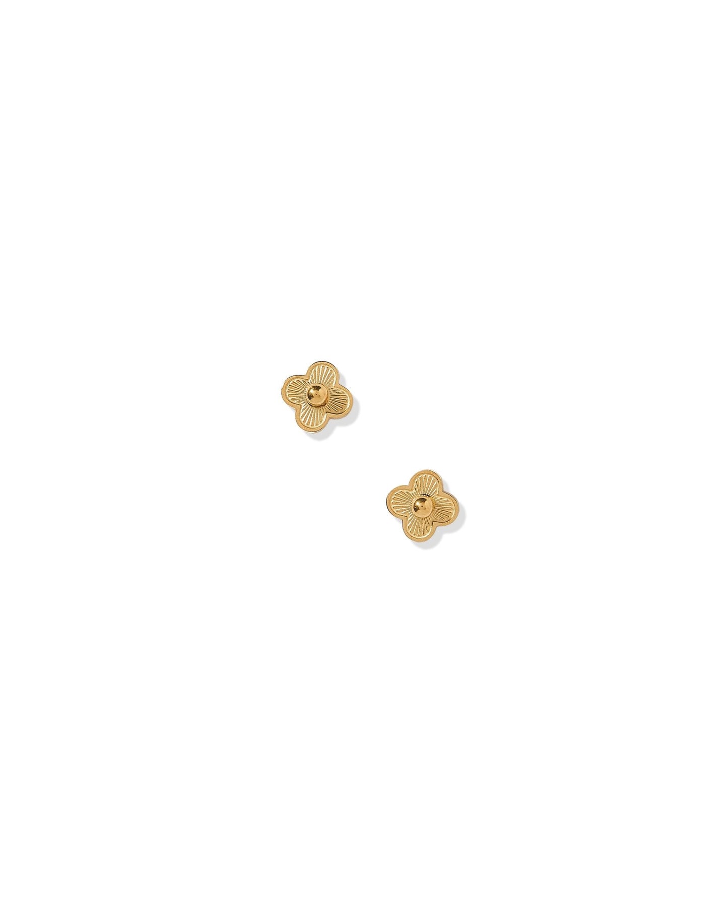 Screwback Stud Earrings - Sweet Clover Gold - LINNY CO WholesaleStuds
