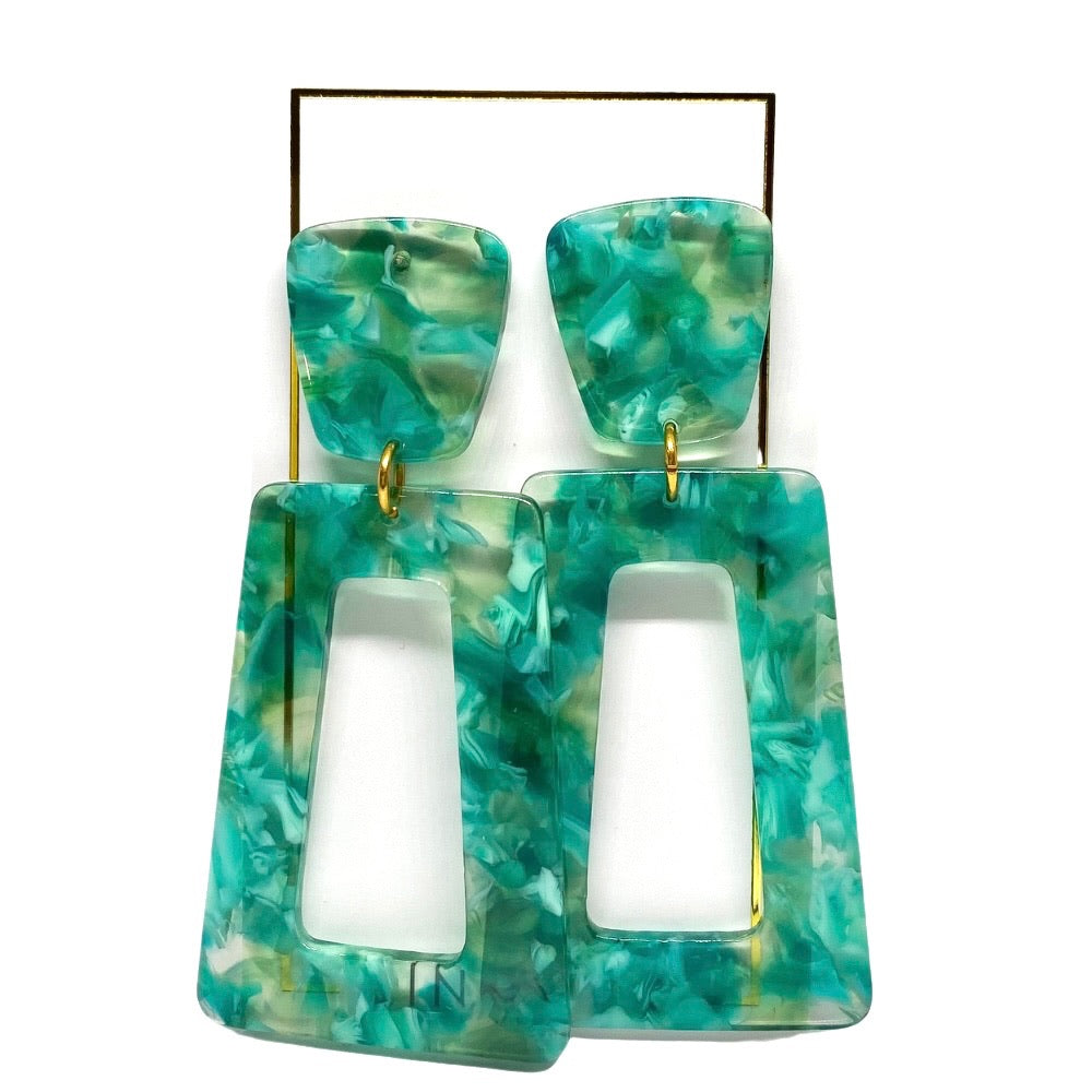 Kennedy Statement Earrings - Bahama Mama