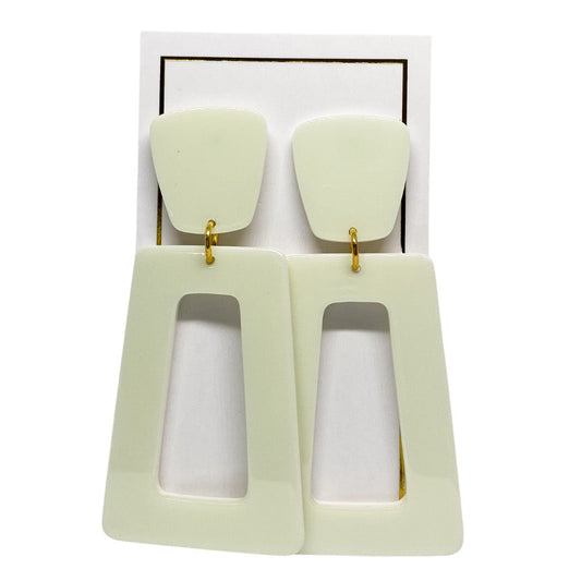 Kennedy Statement Earrings - Key Lime Pie