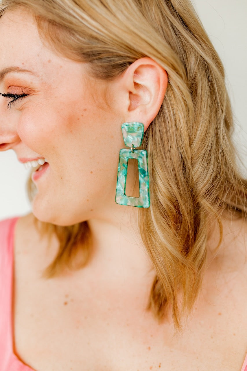 Kennedy Statement Earrings - Bahama Mama