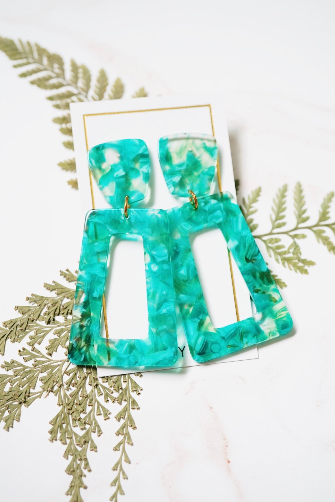 Kennedy Statement Earrings - Bahama Mama