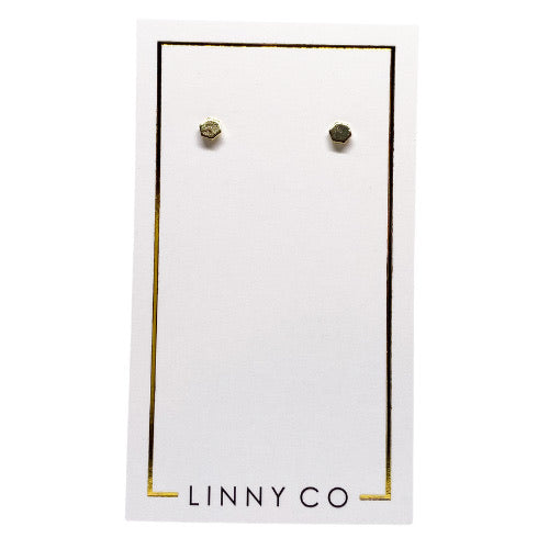 Studs - Gold Hexagon - Wholesale