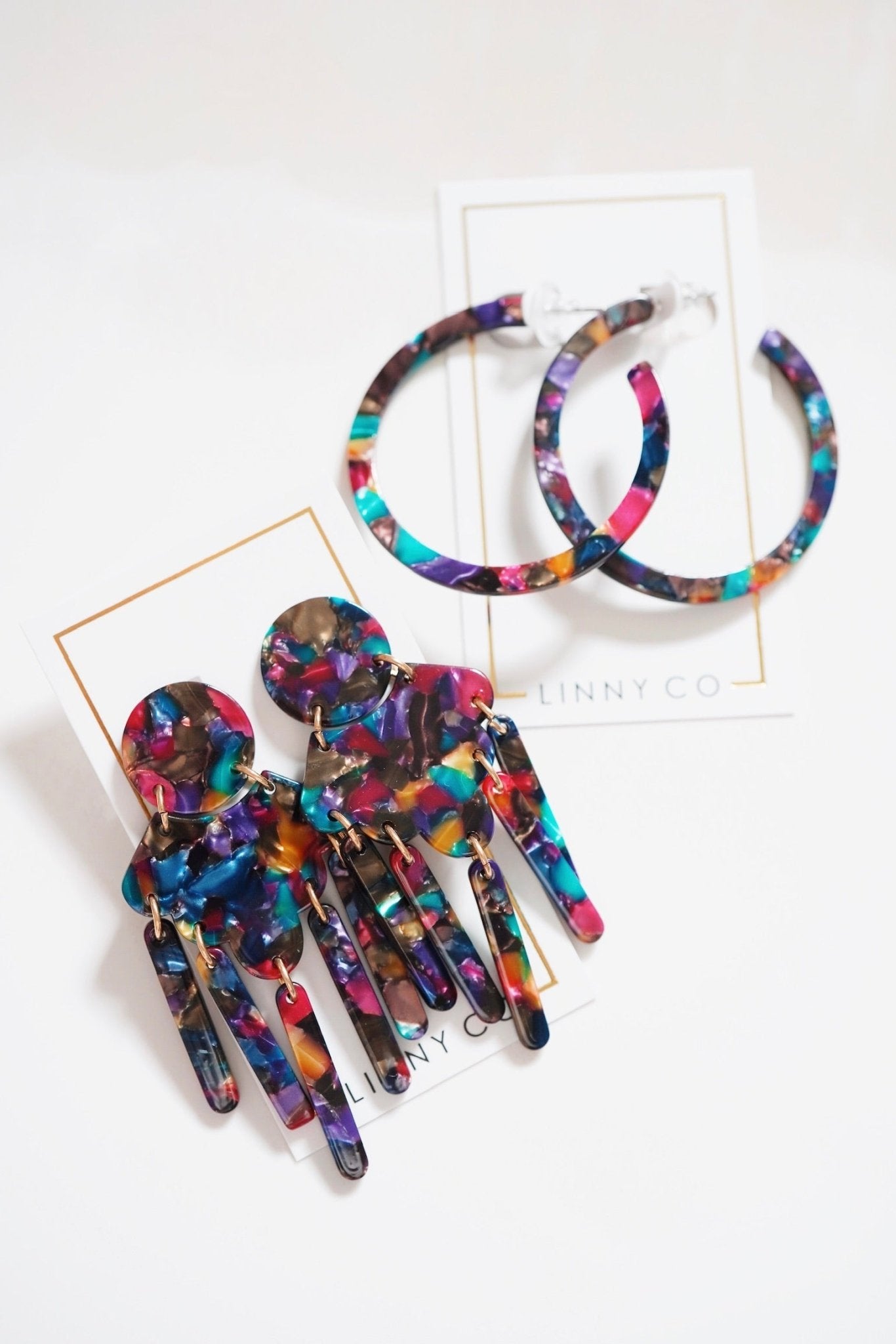 Janelle - Retro Camo - Earrings - LINNY CO WholesaleAcetate