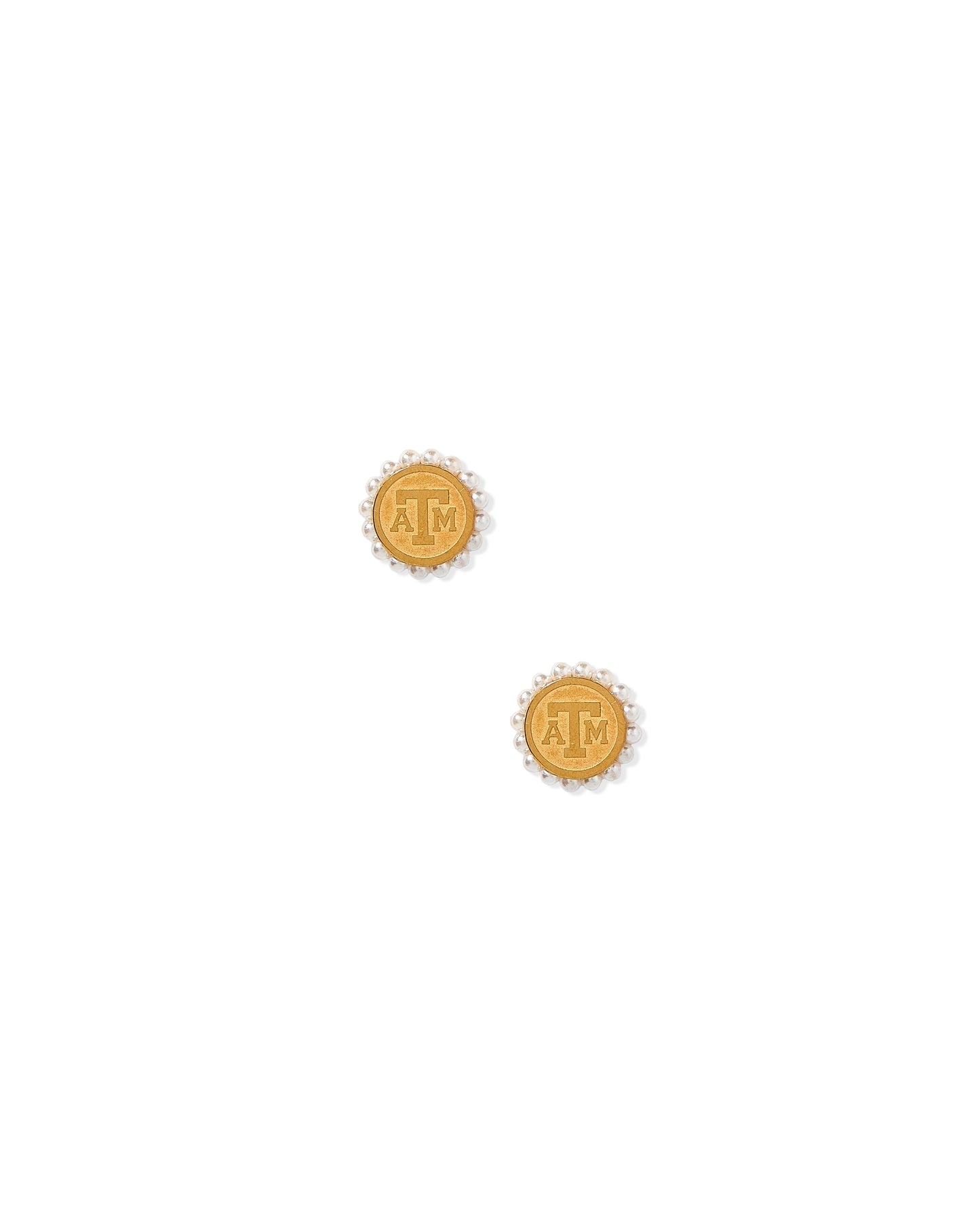 Screwback Stud Earrings - Texas A&M Alice Logo Gold