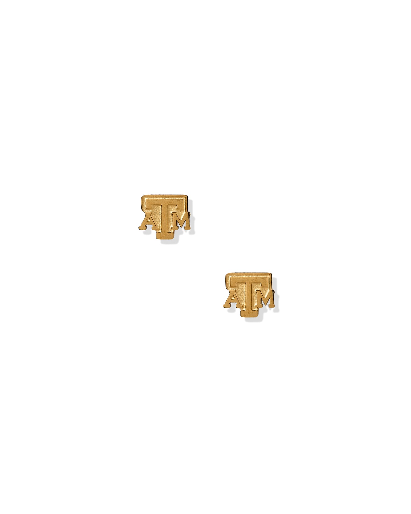 Screwback Stud Earrings - Texas A&M Logo Gold